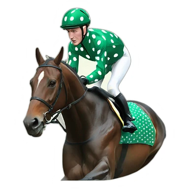 paul townend jockey dark green polka dot sticker
