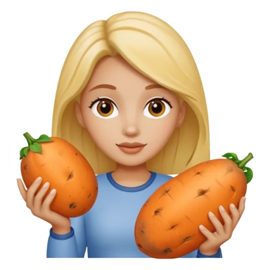 Luna con un camote sticker