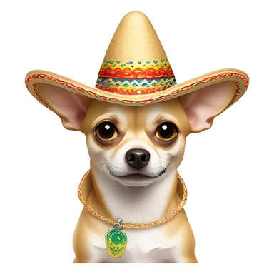 Chihuahua with a sombrero ￼ sticker
