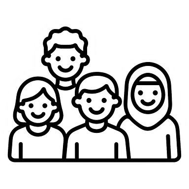 Make all figures the same color in color outline icon style with no background. sticker