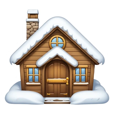 i want a house fully covered with heavy snow, not able to get out emoji. even not able to open door conditio sticker