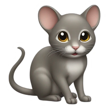 Souris sur chat sticker