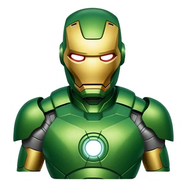 an green Ironman sticker