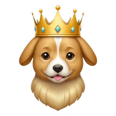 dog wearing a crown  sticker