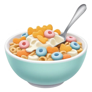 Pastel colorful cereal bowl sticker