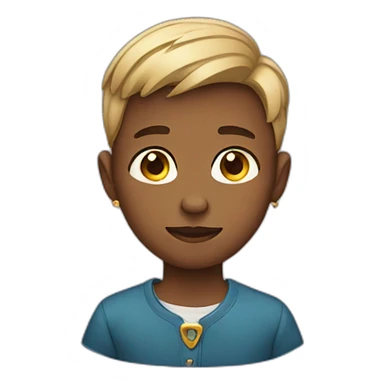 Boy with earrings  sticker