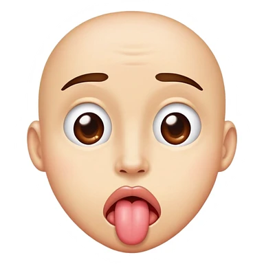 side eye with tongue out sticker