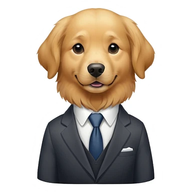 Dog wearing a suit sticker
