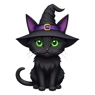 Witch cat sticker