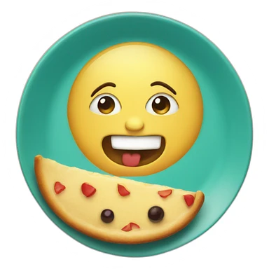 cute plate hungry sticker