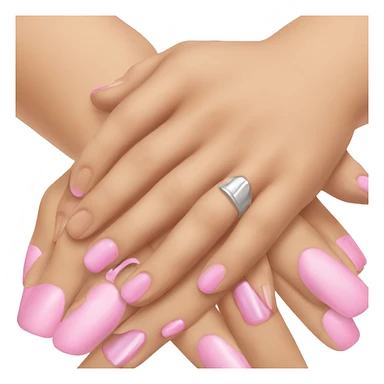 Girls pinky promise with nails sticker