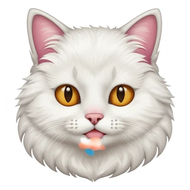 گربه ای که نصف سورتش سفیده sticker