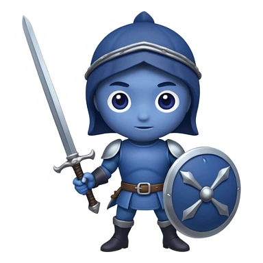 Blueberry with sword sticker