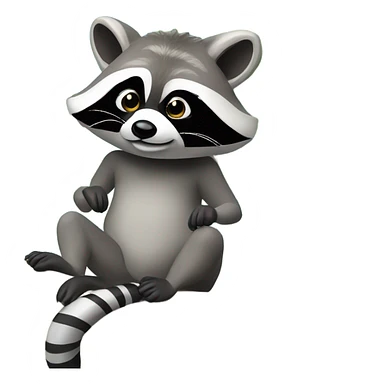 Florida Palm tree raccoon sticker