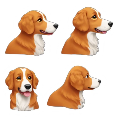 amos the red duck tolling retriever sticker