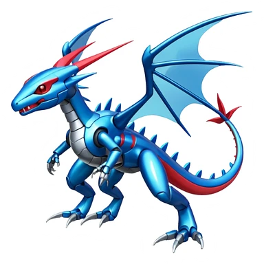  Cool Shiny Digimon-Fakemon-Salamence-Flygon-Mecha full body sticker