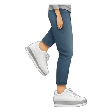 Mujer con zapatos plataforma sticker