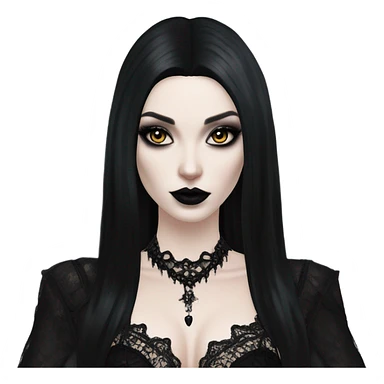 Hyper Realistic Goth victoria secret model vampire  sticker