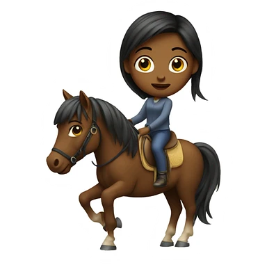 A girl on a horse sticker