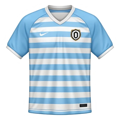 a plain vintage striped white and baby blue soccer jersey  sticker