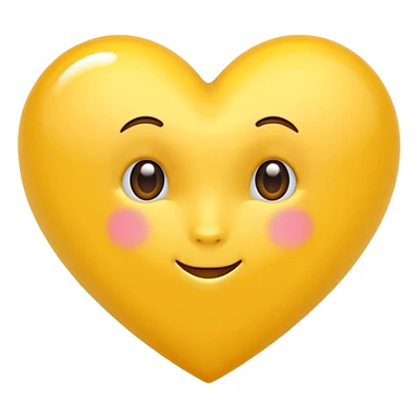 Yellow heart sticker