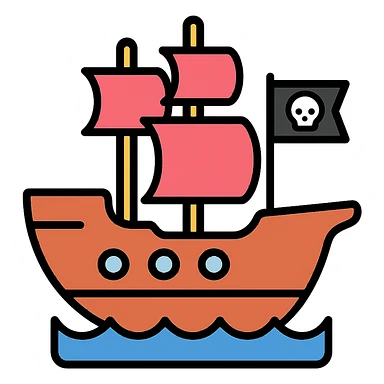pirate ship sticker