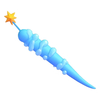 detailed 3D comet with ice tail sticker
