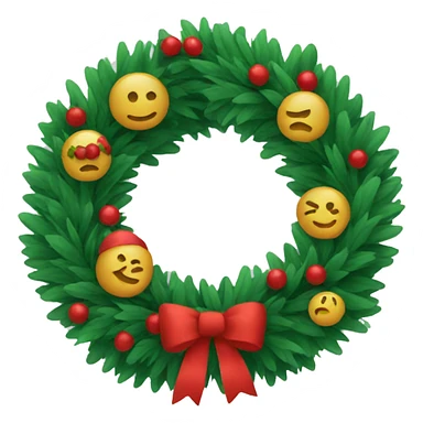 Holiday wreath sticker
