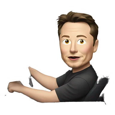 elon musk driving honda sticker