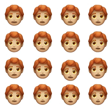 person with red hair  sticker