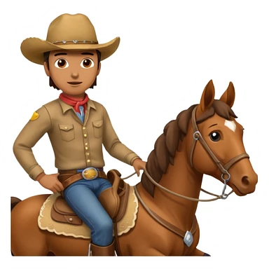 man on horse sticker