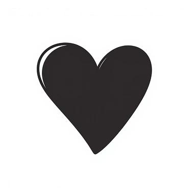 heart symbol representing the concept of love, hand drawn doodle style sticker