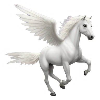 white horse with wings sticker