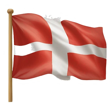 danish flag but with yellow cross sticker