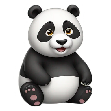very fat panda sticker