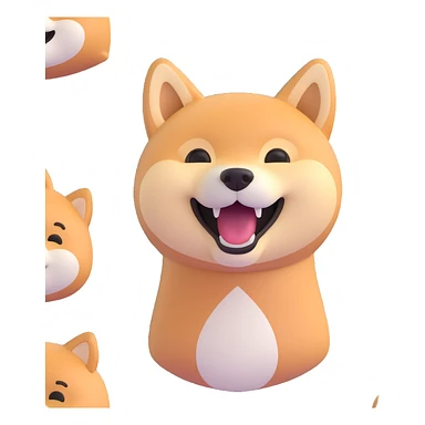 shiba inu, laughing sticker