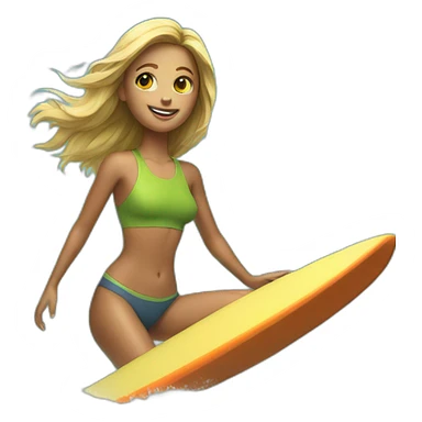 Surf girl sticker