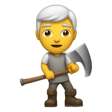 Man with axe sticker