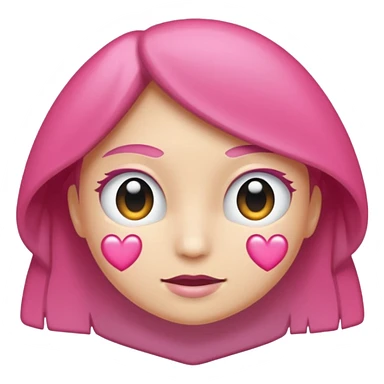 Coração emoji de coração metade rosa escuro e metade branco coração  sticker