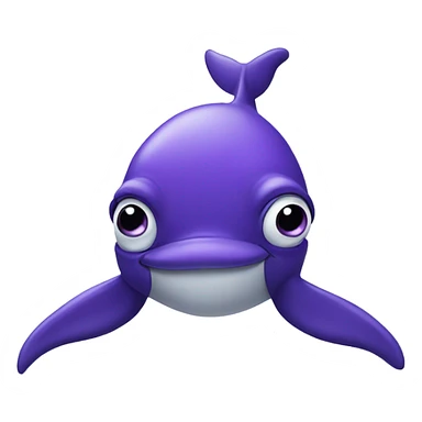 Whale crying purple sticker