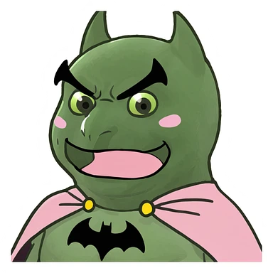 Batman in fairy costume pink sticker