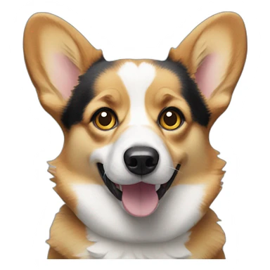 corgi-with-yellow-and-blue-eyes sticker