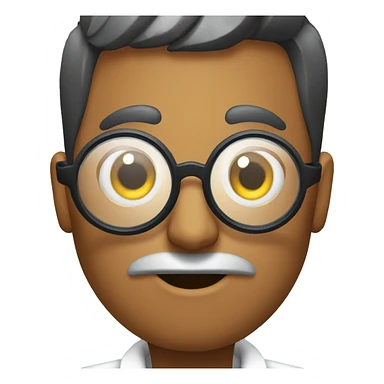 racially ambiguous scientist with a magnifying glass sticker