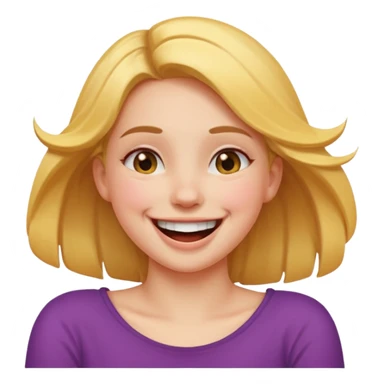  Arms around girl neck laughing emoji sticker