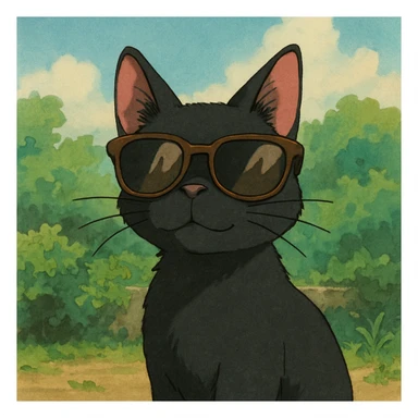 cat wearing sunglasses sticker