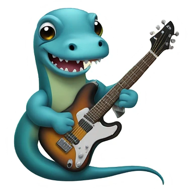 Electric eel playing guitar sticker