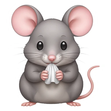 mouse wiping its nose sticker