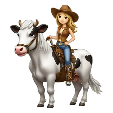 Cow-girl avec cheval sticker