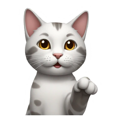 cat giving the peace v  sticker