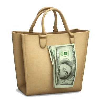 bolsa abierta con dinero sticker